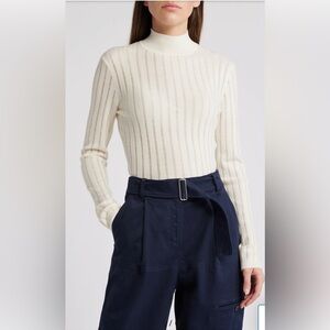 Hugo Boss Fatirami Rib Wool Mockneck Sweater